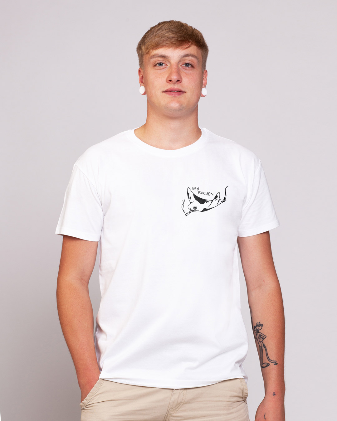 Een Rochen - Herren Ringspun Shirt - Junkie Tattoos