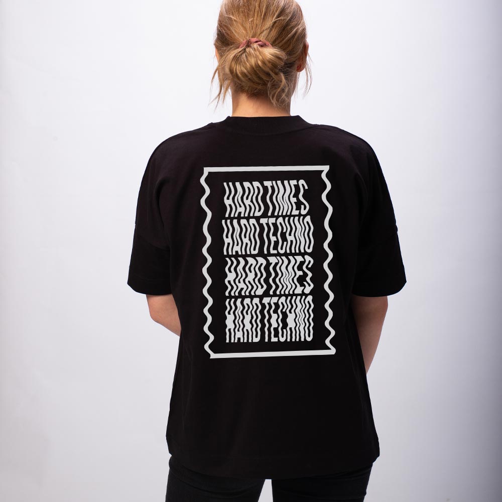 times_backjpg Hard Times hard Techno Unisex Premium Oversize T-Shirt