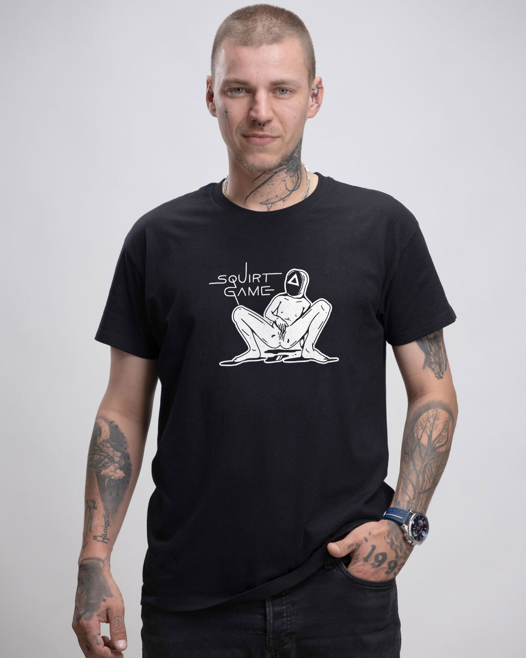 Squirt Game - Herren Ringspun Shirt - Junkie Tattoos