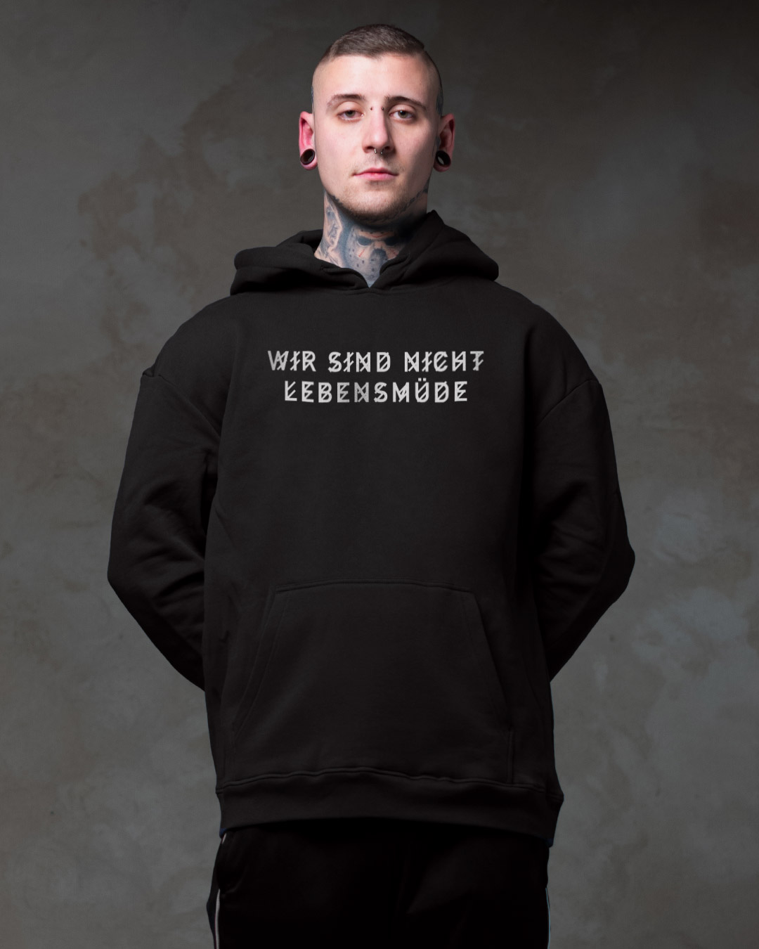 lebensmuede_ovs_hoodie_front_B Todeswach - Oversized Hoodie Boys