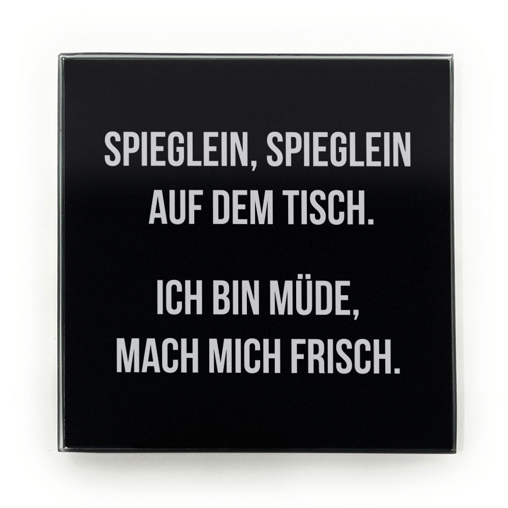 spieglein_einzeln_23 Spieglein - Robustes Echtglas Brettchen, 10x10cm, kratzfest
