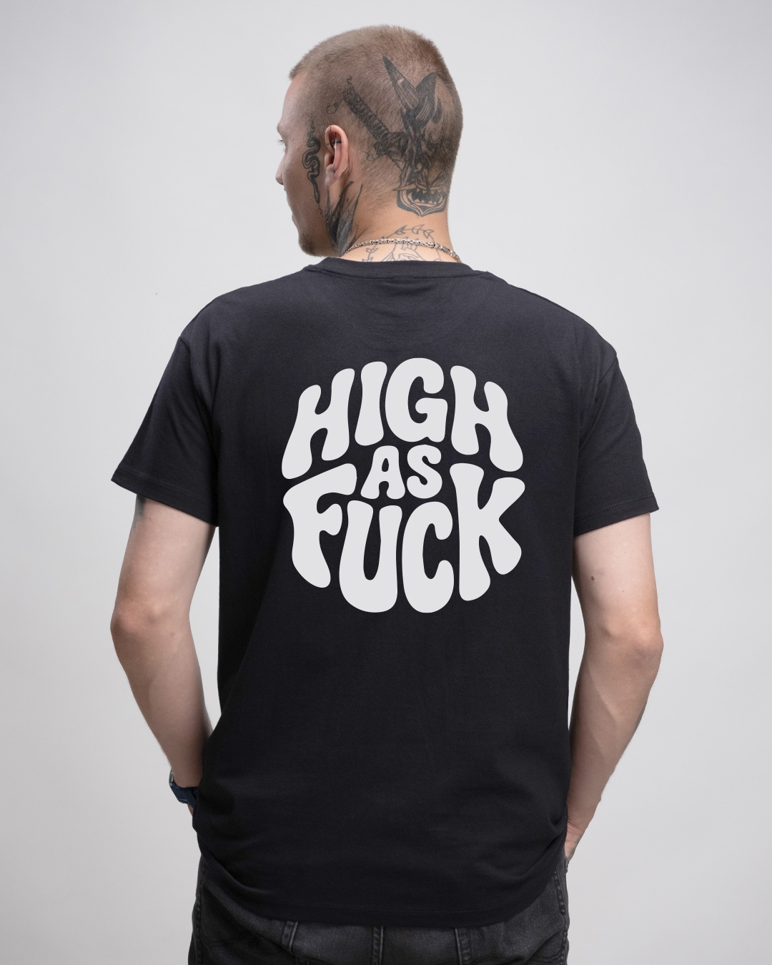 High As Fuck - Herren Basic T-Shirt 