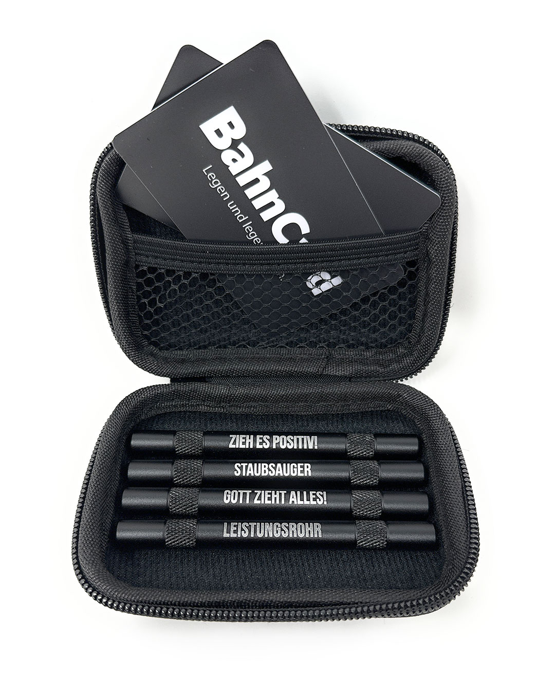 rohrchen_megapack_case GeileTeile™ Ballerset- 4x GeileTeile™ Röhrchen + 2x Bahnkarten + Zip-Case