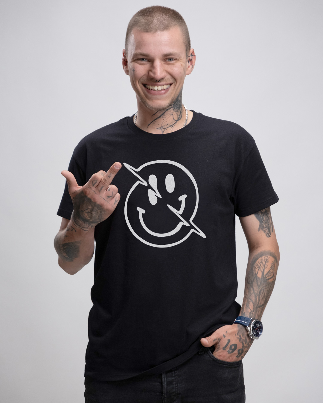smiley_herrenshirt_front_2023 Smiley - Herren Basic T-Shirt