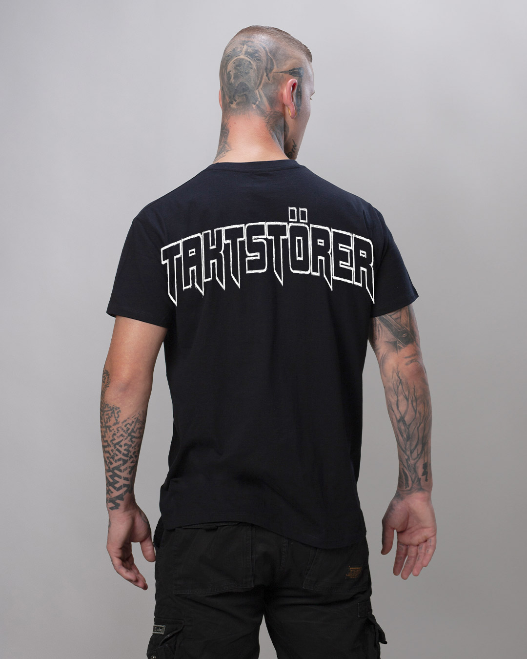 Taktstorer_herrenshirt_back TAKTSTÖRER - Basic Shirt Scharz/weiß