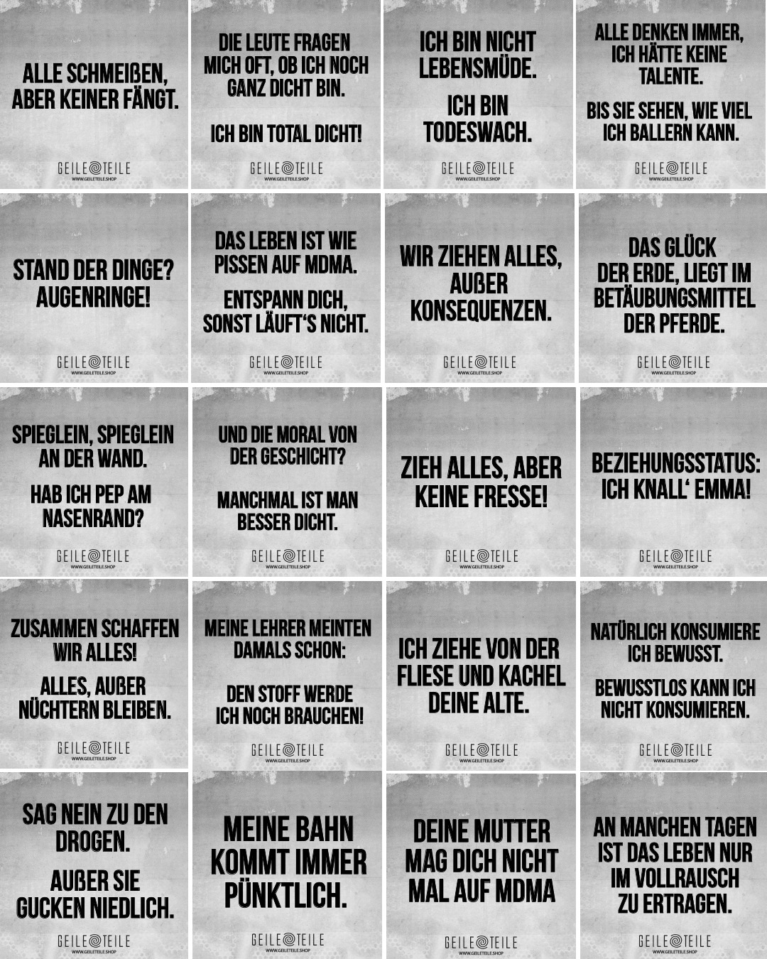 Sticker Megapack - 40 GeileTeile Sticker 10x10cm