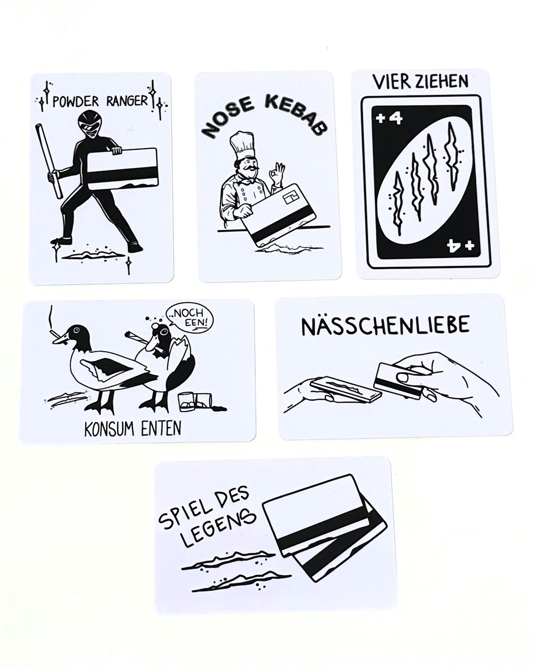 Junkie Tattoos 6er Karten Set