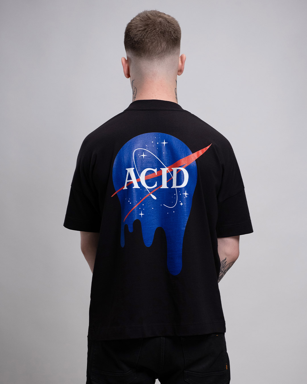Nasa_acid_oversized_back_b Space Acid - Oversized T-Shirt Boys - MRY