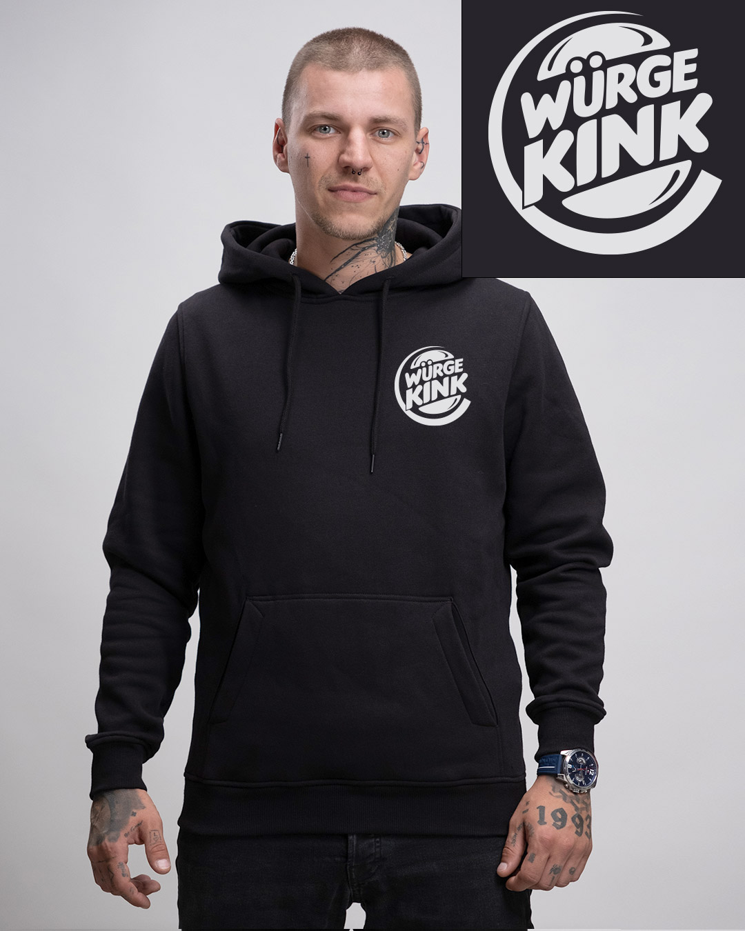 Würge Kink - Heavy Hoodie - Junkie Tattoos Würge Kink - Heavy Hoodie - Junkie Tattoos