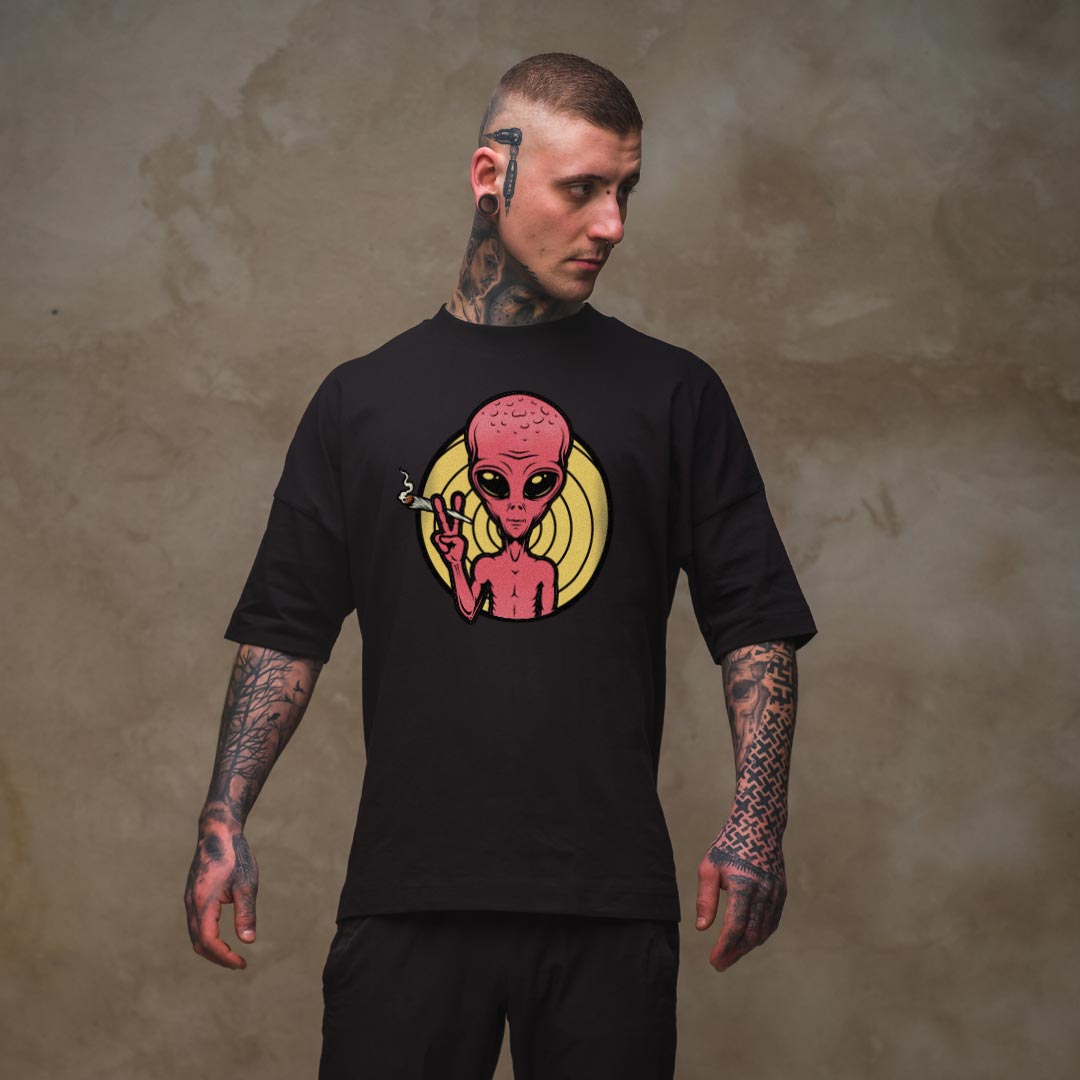 Alien_oversize_black_boys Alien - Premium Oversize T-Shirt