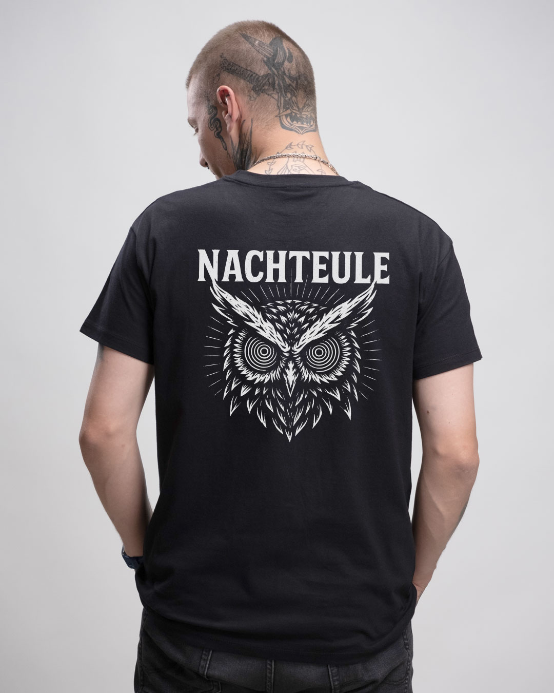 NACHTEULE V2 - Herren Basic T-Shirt 