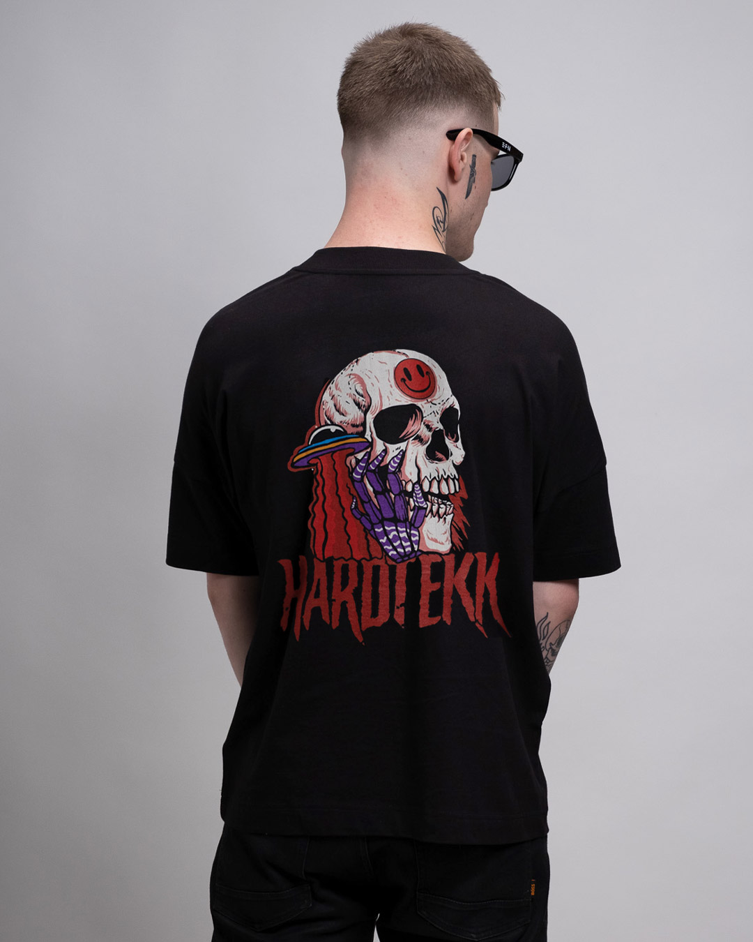 skull_ovsshirt_front_B Hardtekk Skull - Premium Oversize T-Shirt Boys