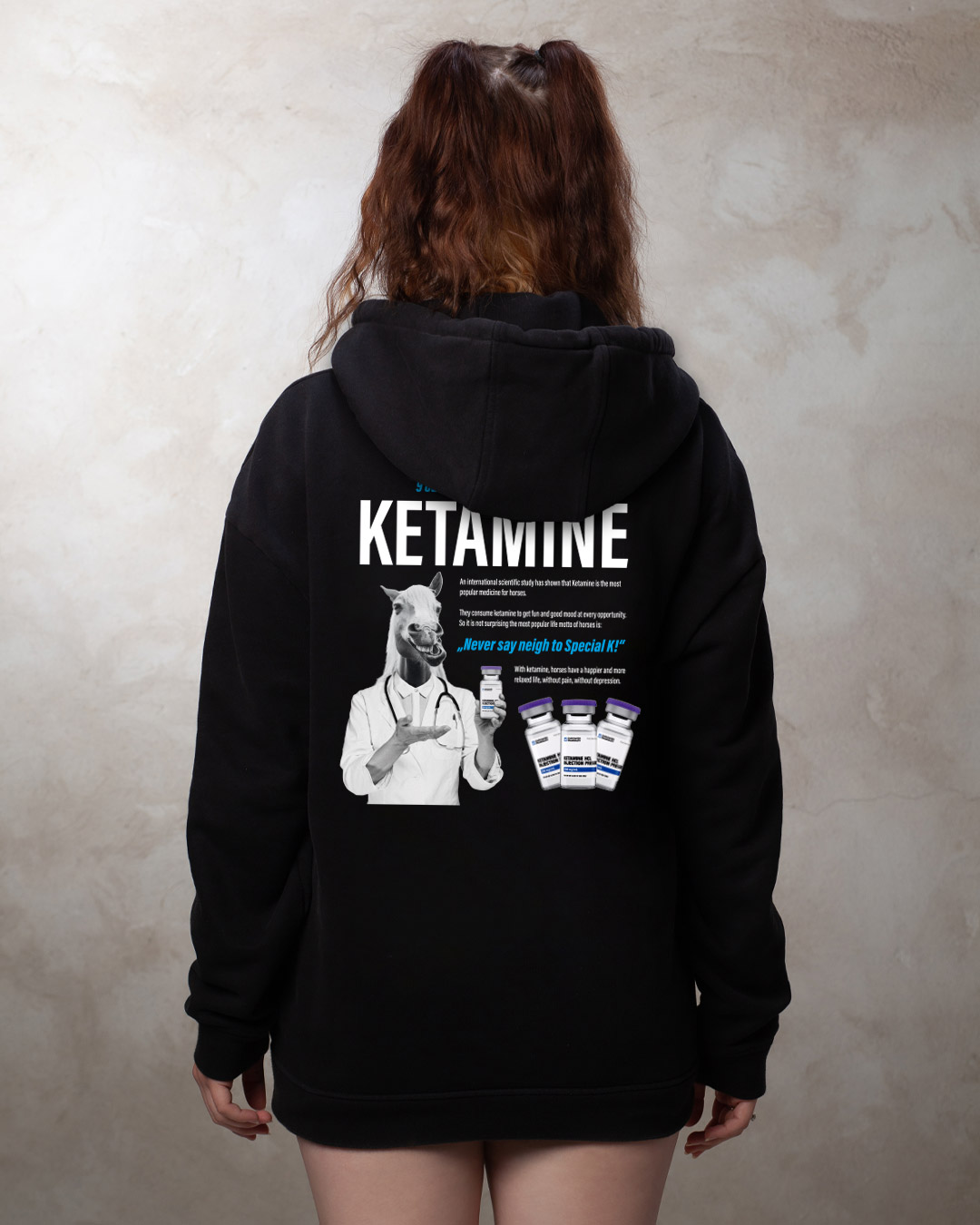 Ketamine Horse - Oversized Hoodie Girls