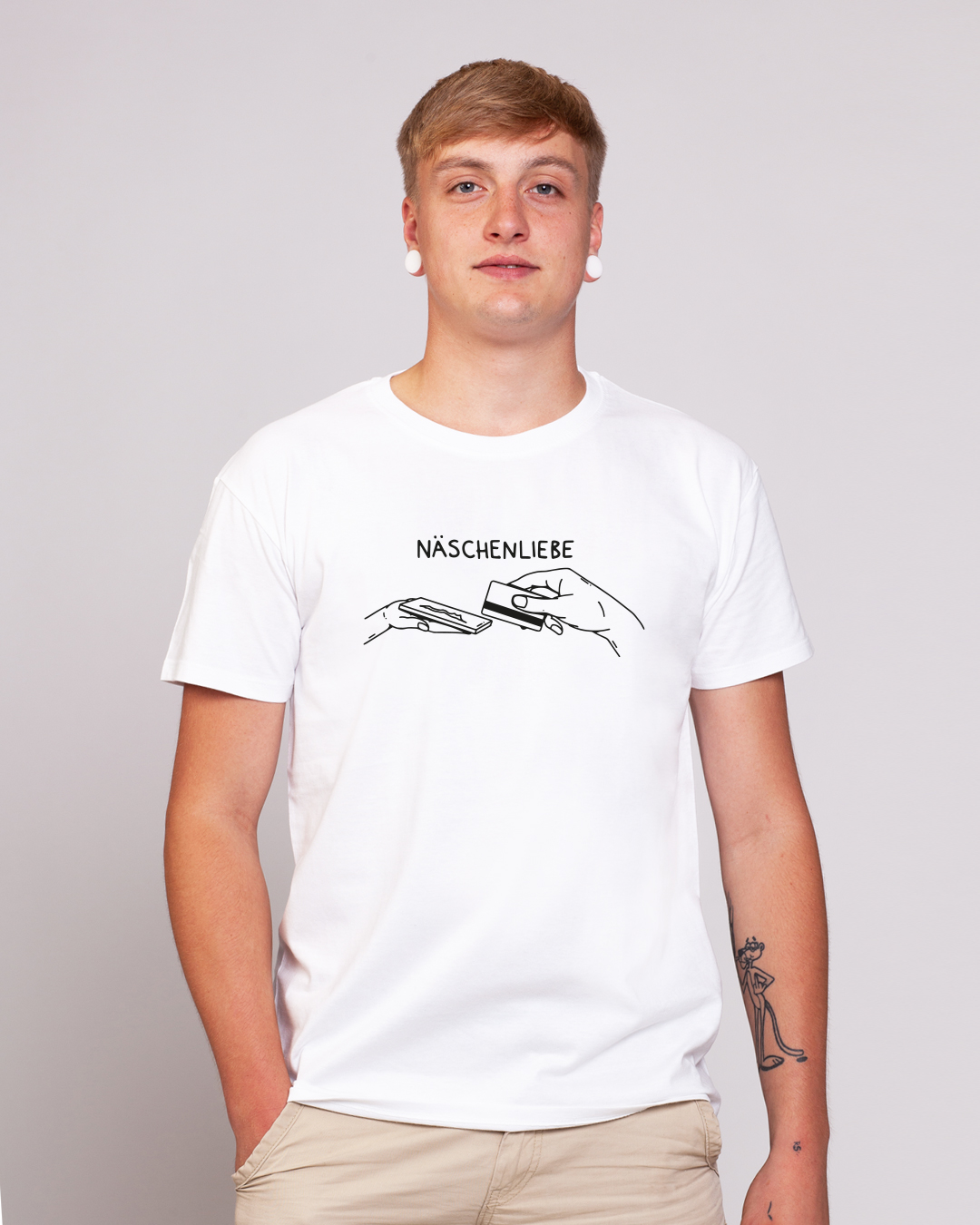 Näschenliebe - Herren Ringspun Shirt - Junkie Tattoos