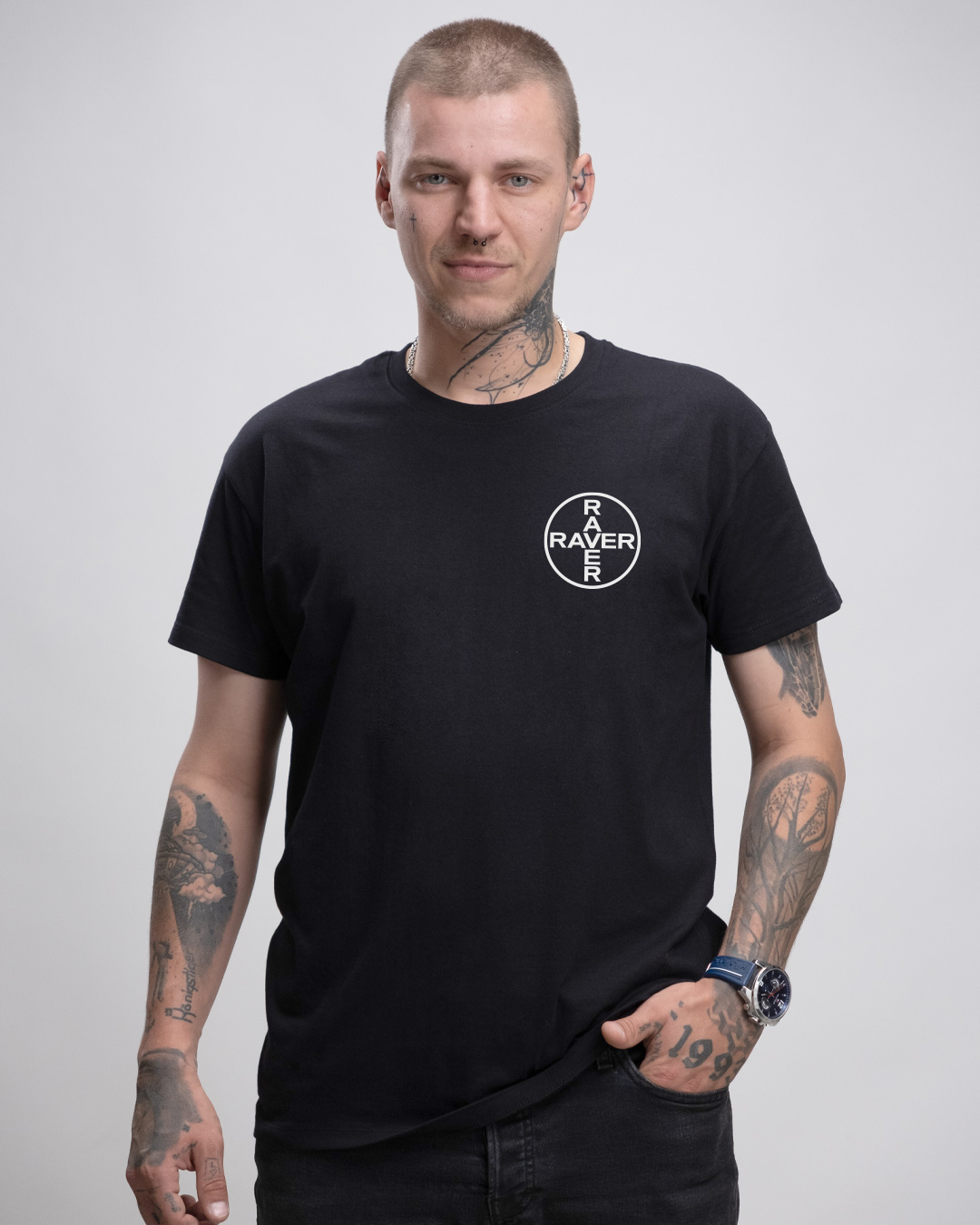 raver_herrenshirt_front_2023 Raver - Herren Basic T-Shirt