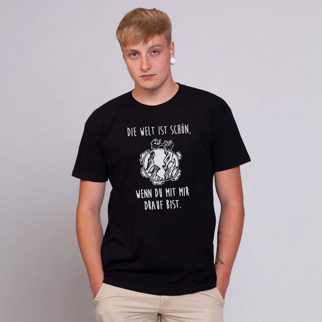 Die Welt ist schön Herren Basic T-Shirt