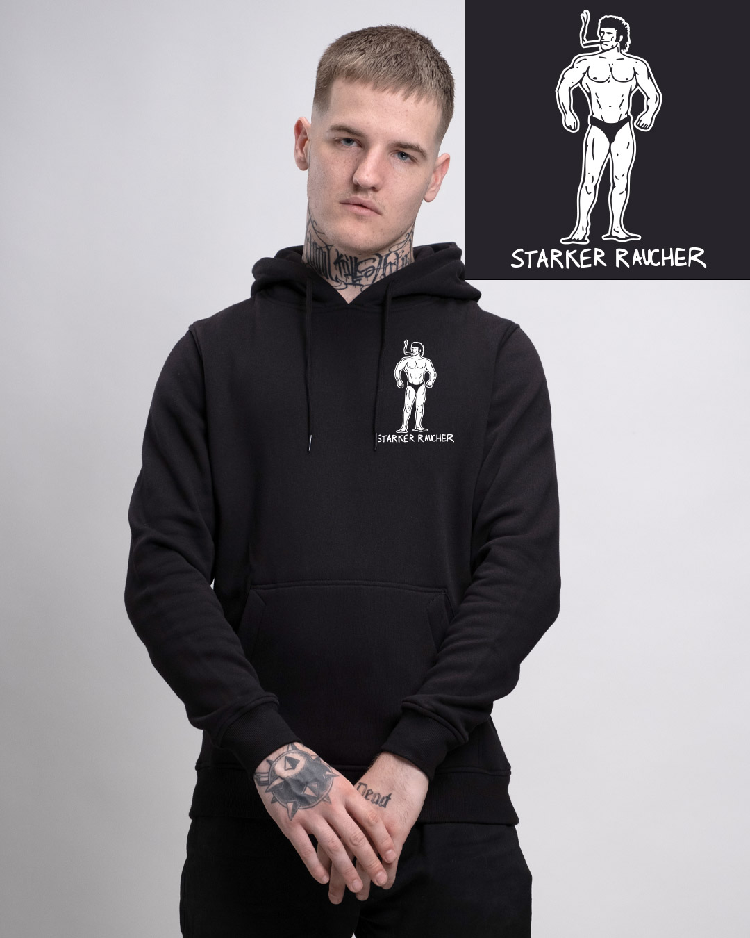 Starker Raucher - Heavy Hoodie - Junkie Tattoos Starker Raucher - Heavy Hoodie - Junkie Tattoos