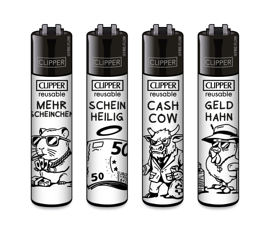 4er Set Clipper - Junkie Tattoos #2 - Limitierte Sammler-Edition