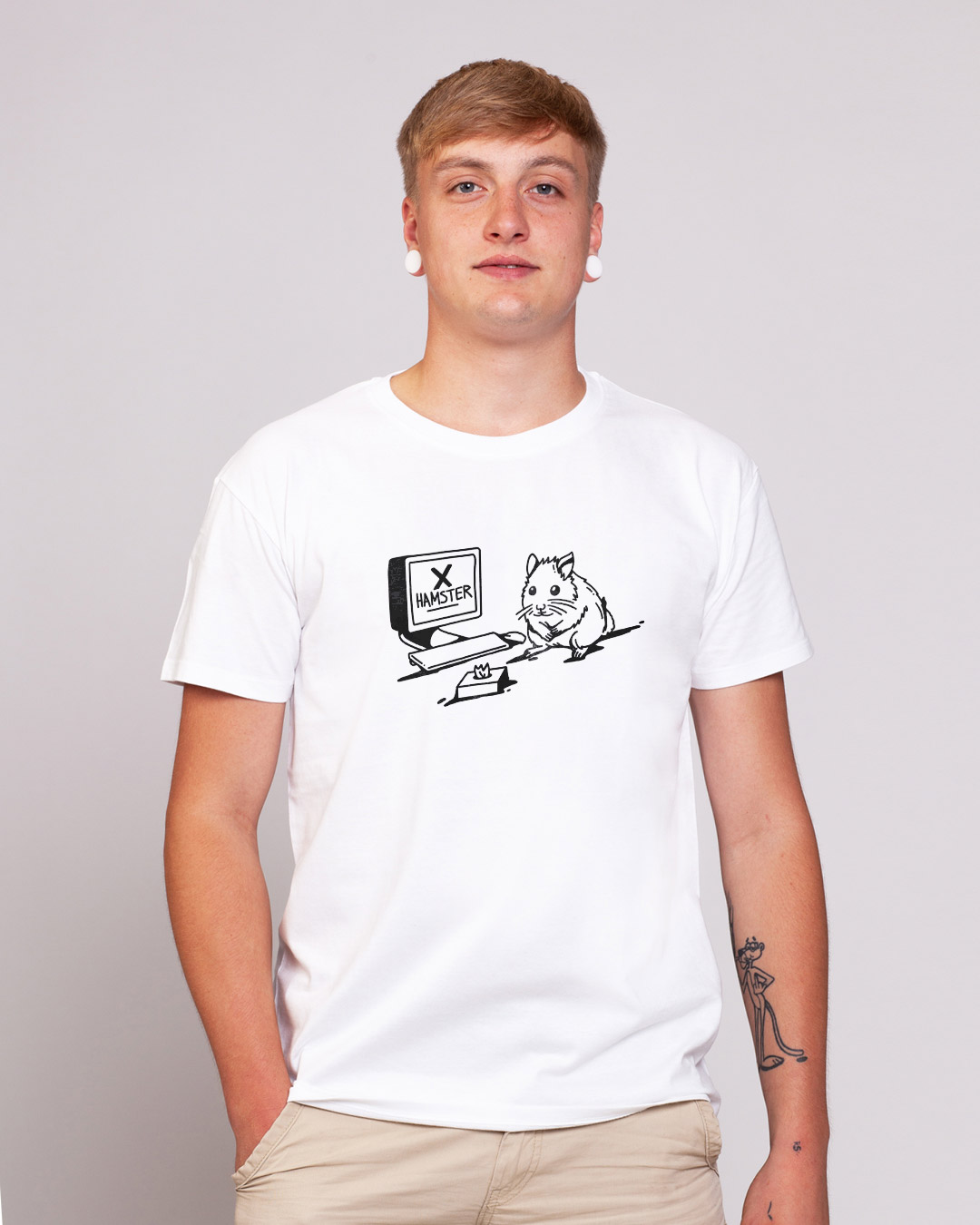 X Hamster - Herren Ringspun Shirt - Junkie Tattoos