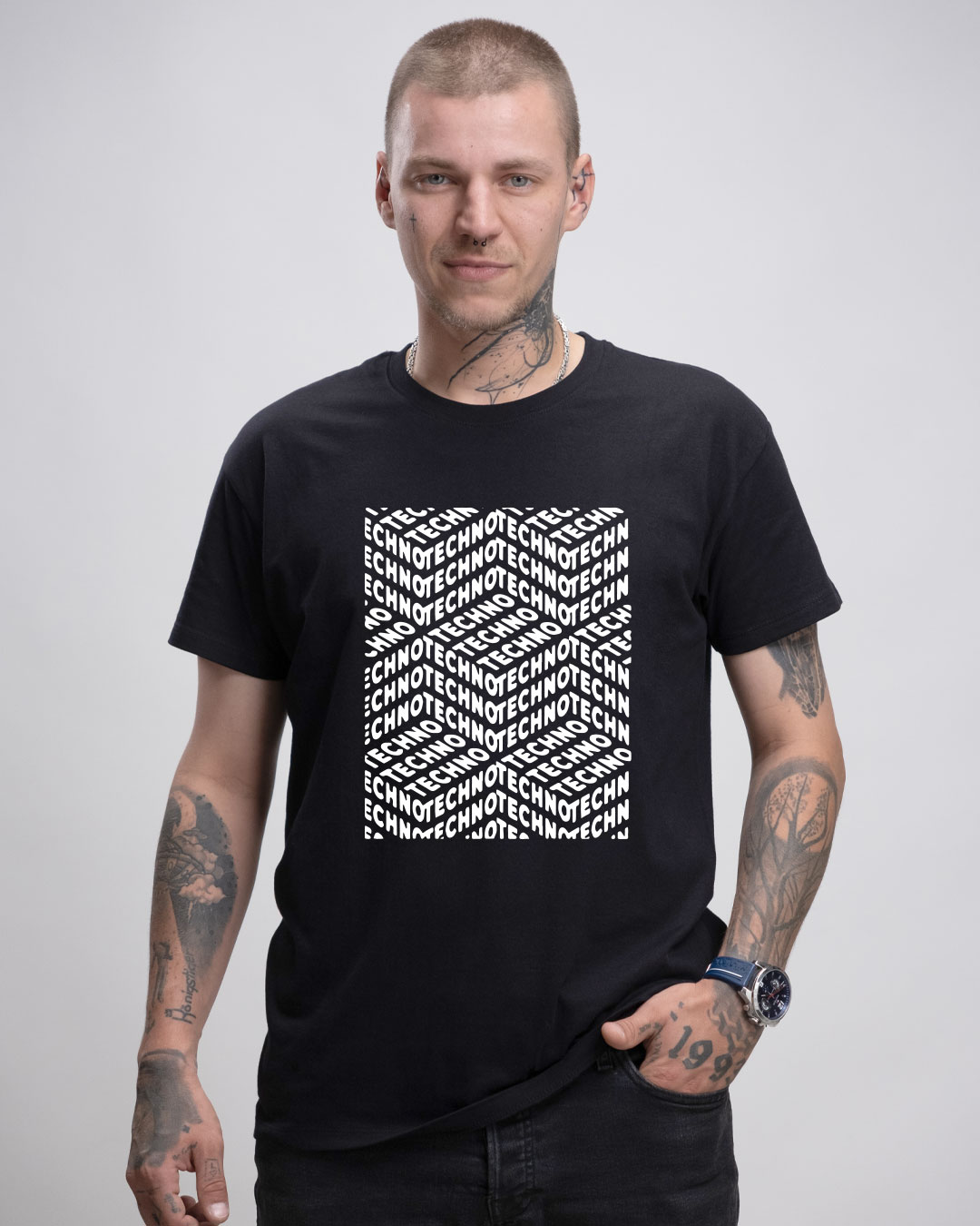 TECHNO CUBES - Herren Basic T-Shirt 