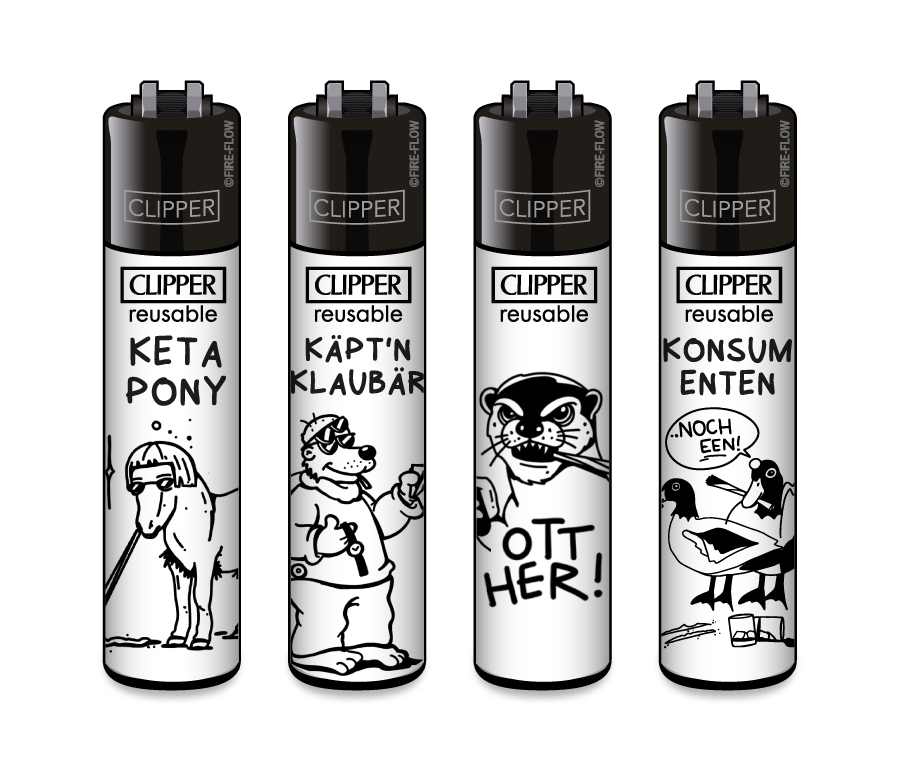 4er Set Clipper - Junkie Tattoos #3 - Limitierte Sammler-Edition