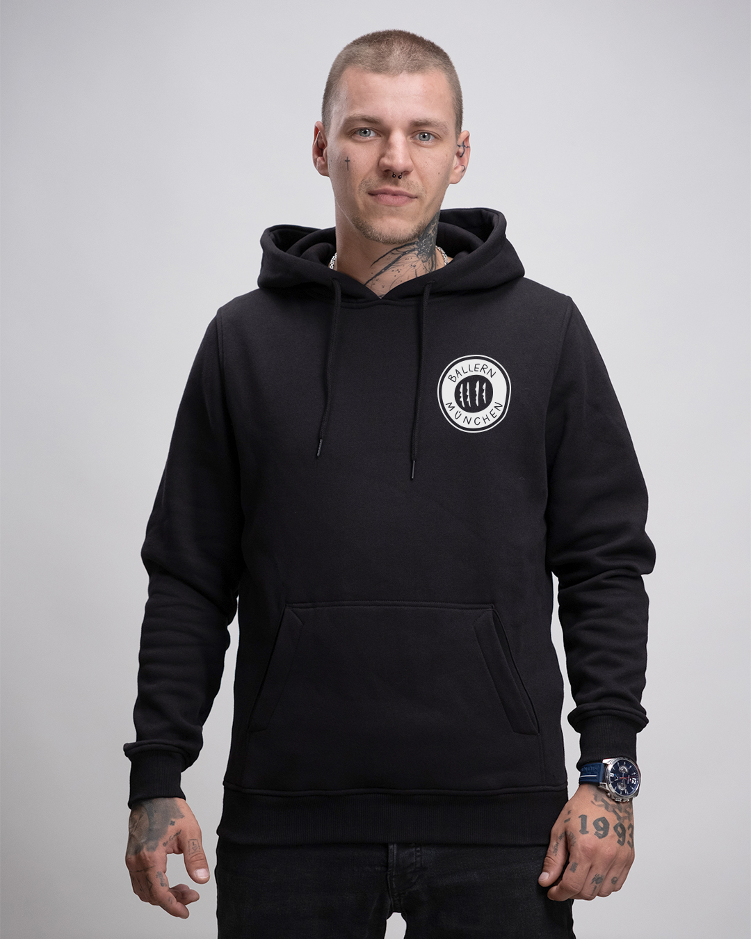 ballernmunchen_Boys_Basic_hoody_front Ballern München - Heavy Hoodie - Junkie Tattoos