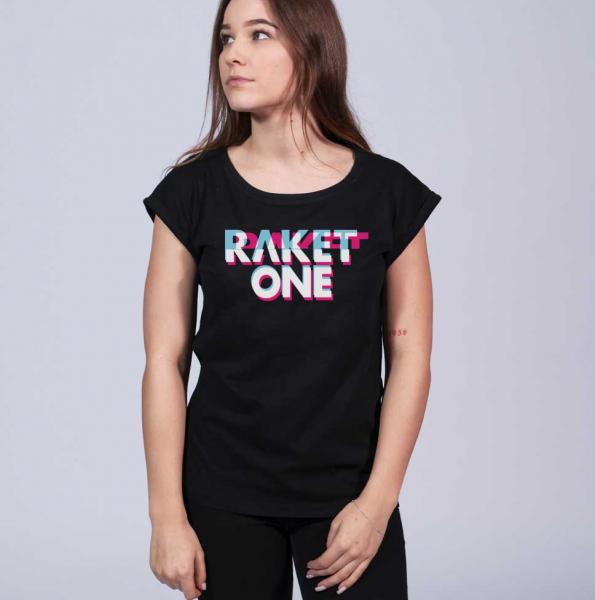 Raket One Glitch- Weites Ladies Shirt, Lang geschnitten, angeschrägte Ärmel