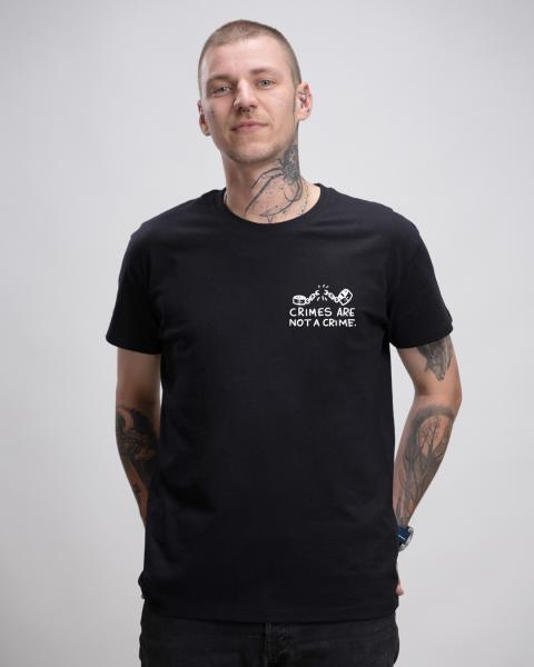 Crimes - Herren Ringspun Shirt - Junkie Tattoos