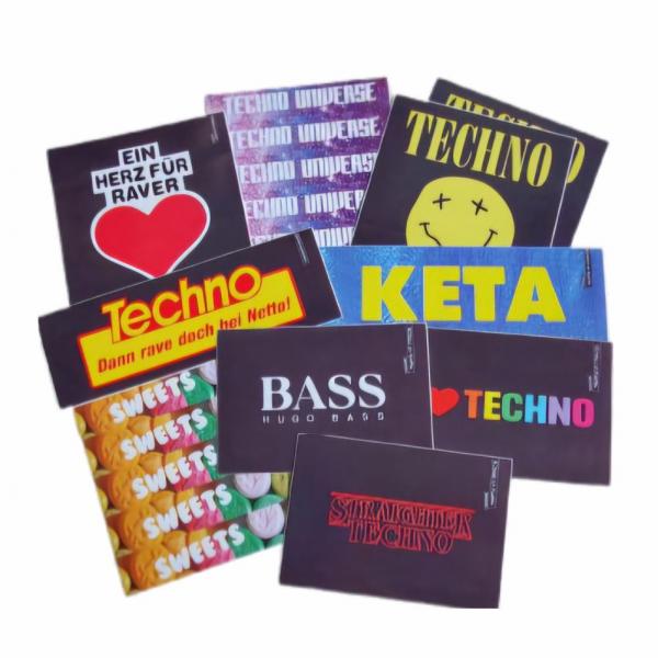 10er Pack Techno Sticker - Schall la Platta