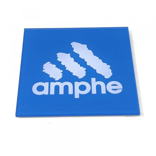 Amphe - Mini-Acrylplatte 10x10 mit Stoffsäckchen