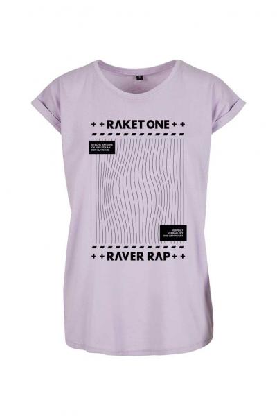 Raket One Raver Rap- Weites Ladies Shirt, Lang geschnitten, angeschrägte Ärmel