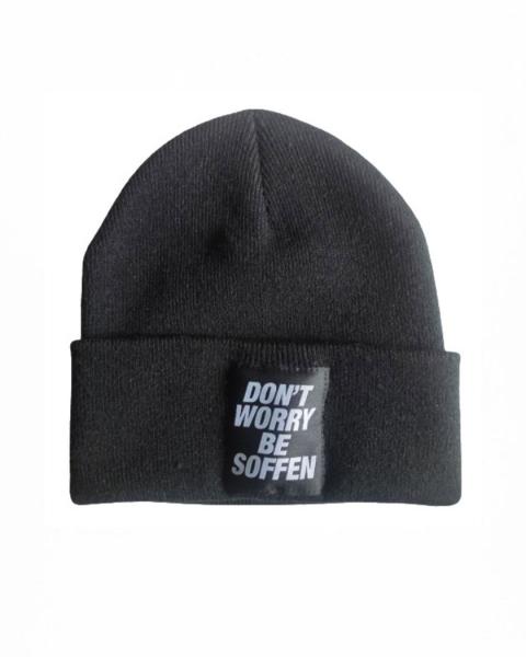 Beanie - DONT WORRY BE SOFFEN - Black