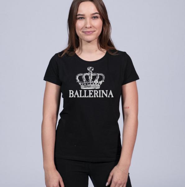 Ballerina Damen T-Shirt mit Rundhalsschnitt