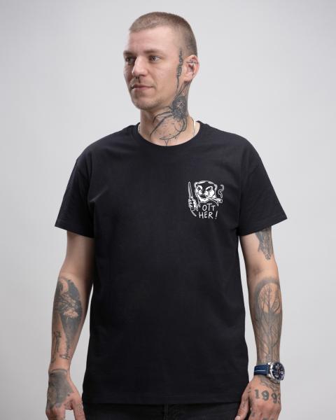 Ott her! - Herren Ringspun Shirt - Junkie Tattoos