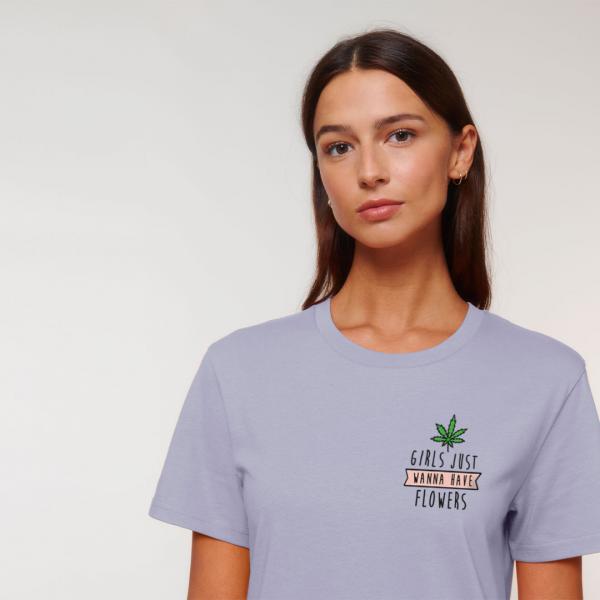 Girls flowers - T-Shirt Kleid aus Bio Baumwolle