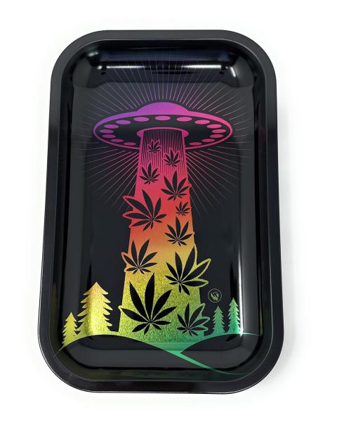 420 Alien Gradient - Rolling Tray Small von FIRE-FLOW™