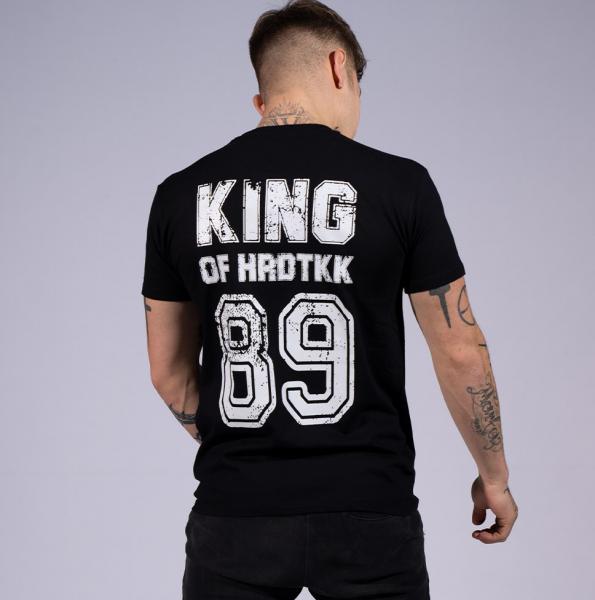 King of HRDTKK Herren T-Shirt mit Rundhalsausschnitt