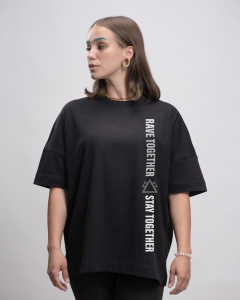 Rave Together #2 - Premium Oversize T-Shirt Damen - Rave am Anton