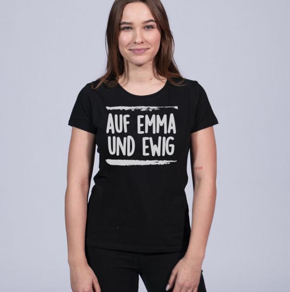 Auf Emma und Ewig Damen T-Shirt mit Rundhalsschnitt