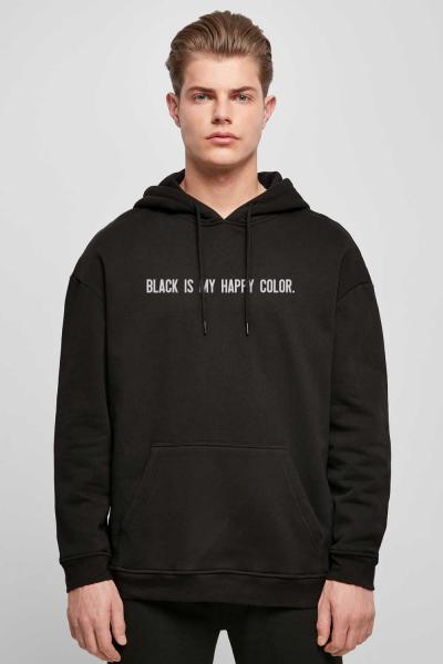 Black Happy Color - Oversized Hoodie