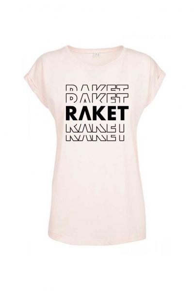 Raket One 80er- Weites Ladies Shirt, Lang geschnitten, angeschrägte Ärmel