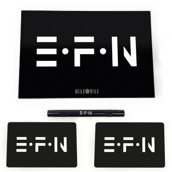 EFN Platten-Set - Röhrchen, Acrylplatte, 2x Karten