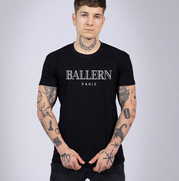 Ballern Paris Herren T-Shirt mit Rundhalsausschnitt