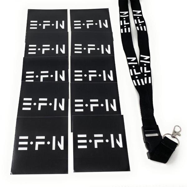 10x EFN Sticker + Schlüsselband