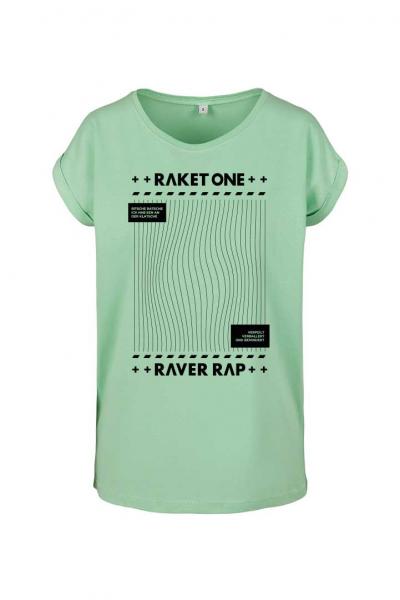 Raket One Raver Rap- Weites Ladies Shirt, Lang geschnitten, angeschrägte Ärmel