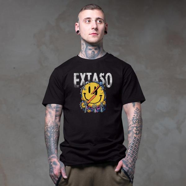 Extaso Smiley - Herren T-Shirt aus Bio-Baumwolle