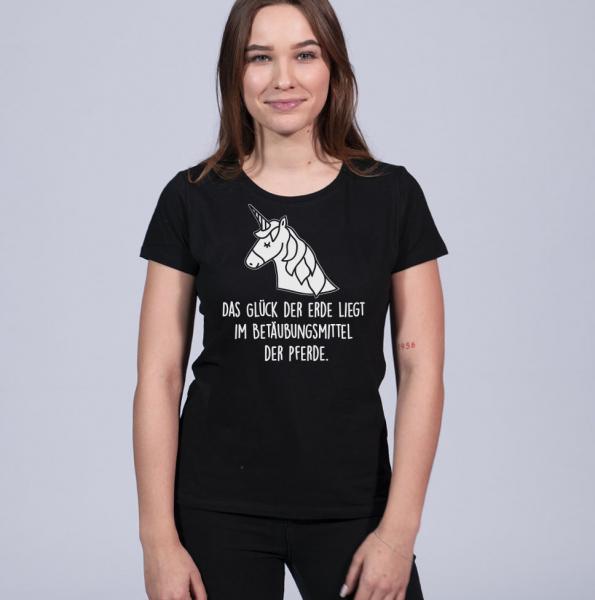 BTM Pferde Damen T-Shirt mit Rundhalsschnitt
