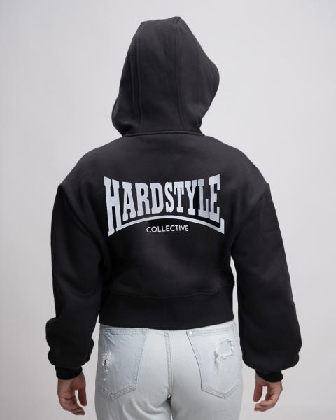 Hardtstyle Collective - Oversized Crop Hoodie Jacke - MRY