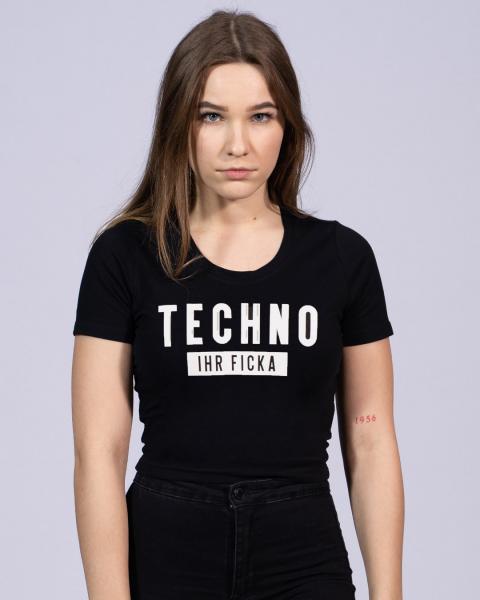 Techno ihr Ficka Girls Crop Top T-Shirt